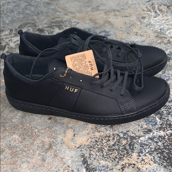 HUF Shoes Huf Boyd Mens Blue Leather Lace Up Sneakers